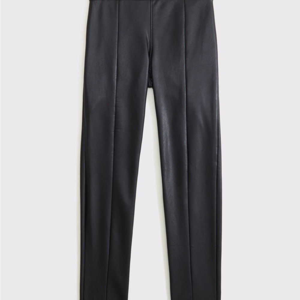 Abercrombie & Fitch Vegan Leather Black Leggings